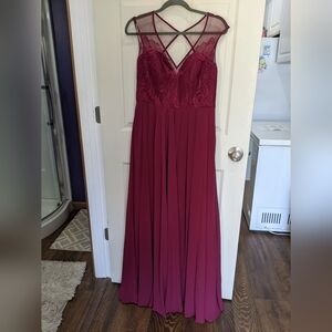 Hayley Paige Formal Dress Burgundy